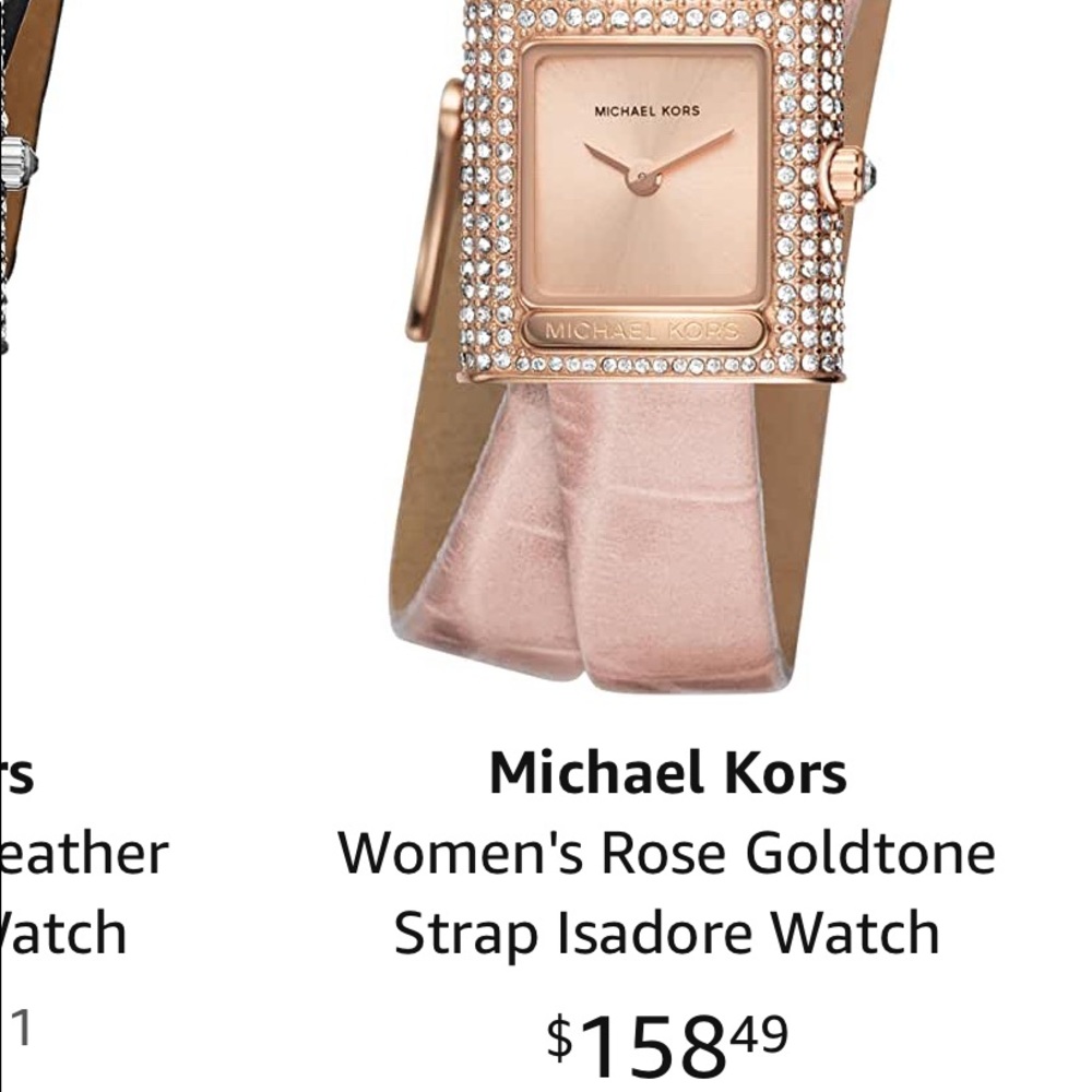 Michael Kors Rose Gold Tone Strap Isadore watch